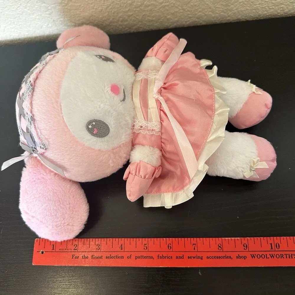 Sanrio My Melody‎ Pink Plush Hello Kitty Japan Maid Ribbon Head Piece 10 Inches